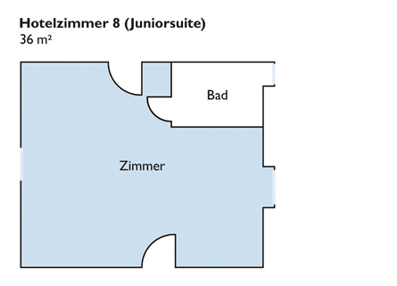 Plan von Zimmer 8